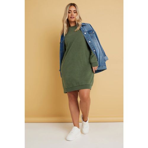 Robesweat Vert Kaki Avec Poches Size 46 - Yours - Modalova