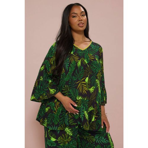 Maternity Top Vert Feuilles De Palmier Size 46 - Bump It Up - Modalova