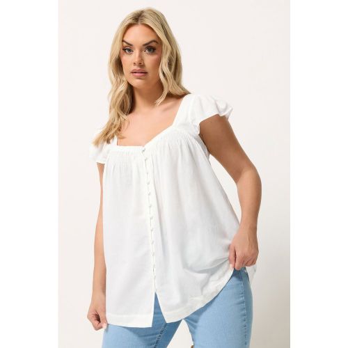Top À Mancherons En Lin Blanc Size 50-52 - Yours - Modalova