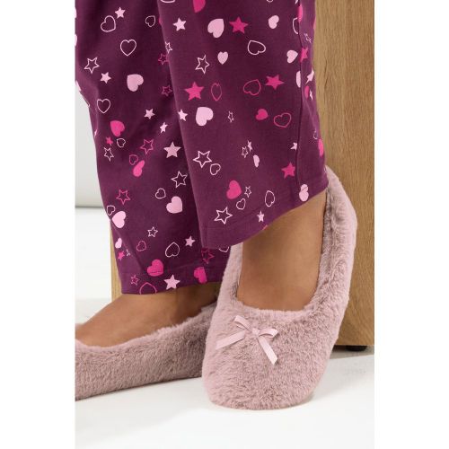 Chaussons De Ballet Roses En Peluche Avec Nœud Sur Le Devantsize 42-43 - Yours - Modalova
