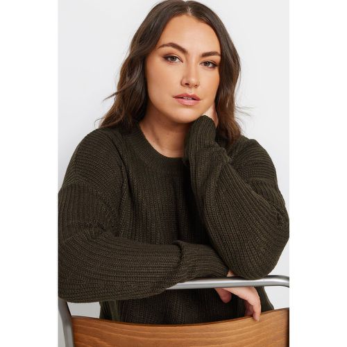 Curve Chocolate Brown Knitted Jumper, Grande Taille & Courbes - Yours - Modalova