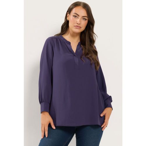Blouse Violette À Demipatte De Boutonnage Size 46 - Yours - Modalova