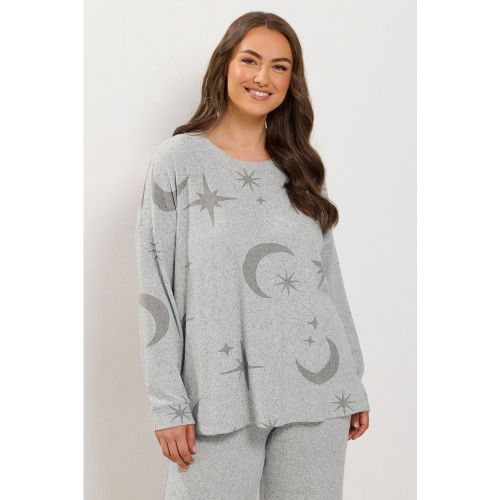 Pull Gris À Motif Céleste Size 46 - Yours - Modalova