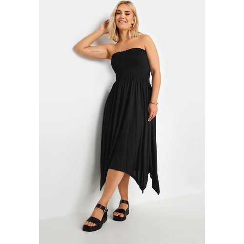 Robe Midi Bandeau Plissée Volantée , Grande Taille & Courbes - Yours - Modalova