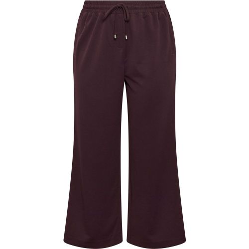 Plus Size Chocolate Side Stripe Wide Leg Trousers Size Short > 58-60 - Yours - Modalova