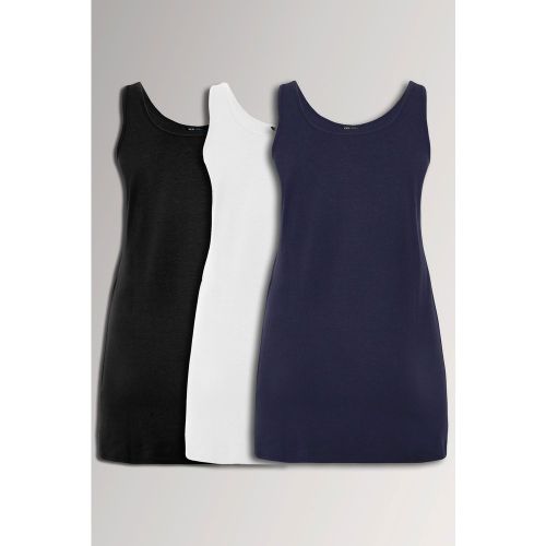 Et Lot De 3 Débardeurs Longs Noir/Bleu Marinesize 48 - Yours - Modalova