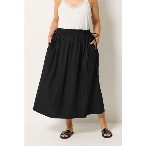 Jupe Milongue Noire En Popeline Size 48 - Yours - Modalova