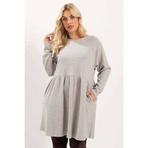 Robe Marron Naturel Froncée Size 48 - Yours - Modalova
