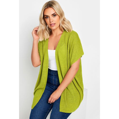 Curve Chartreuse Green Short Sleeve Cardigan, Grande Taille & Courbes - Yours - Modalova