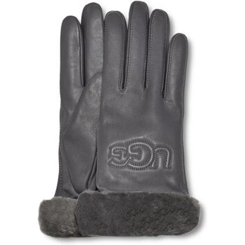 W Classic Leather Logo Gloves en , taille Petite | Cuir - Ugg - Modalova