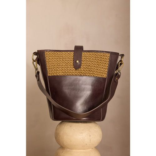 Sac à bandoulière GABRIEL jute taille T. UN - Maison 123 - Modalova