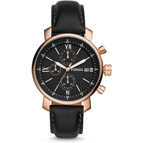 Unisex Montre Rhett Chronographe En Cuir - One size - Fossil - Modalova