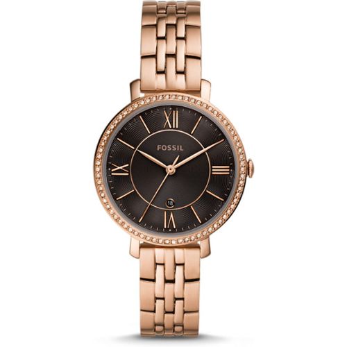 Women Montre Jacqueline À Trois Aiguilles En Acier Inoxydable Doré Rose / - One size - Fossil - Modalova