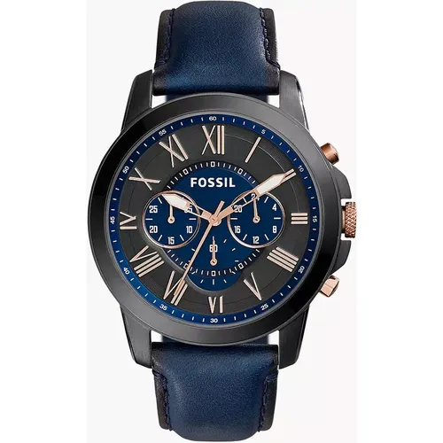 Montre Grant chronographe en cuir - Fossil - Modalova