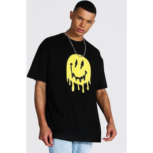 Tall - T-shirt oversize smiley - S - Boohooman - Modalova