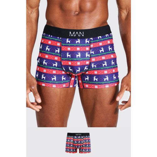 Boxer imprimé renne de Noël en boîte - MAN - S - Boohooman - Modalova