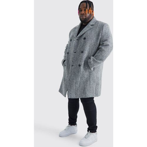 Grande taille - Pardessus à chevrons en laine mélangée - XXL - Boohooman - Modalova