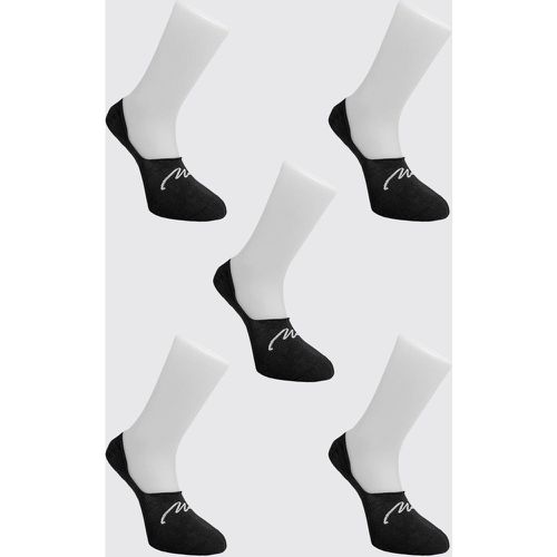 Lot de 5 paires de chaussettes invisibles - MAN - Boohooman - Modalova