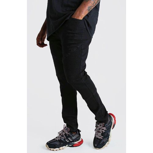 Grande taille - Jean skinny style motard - 42R - Boohooman - Modalova