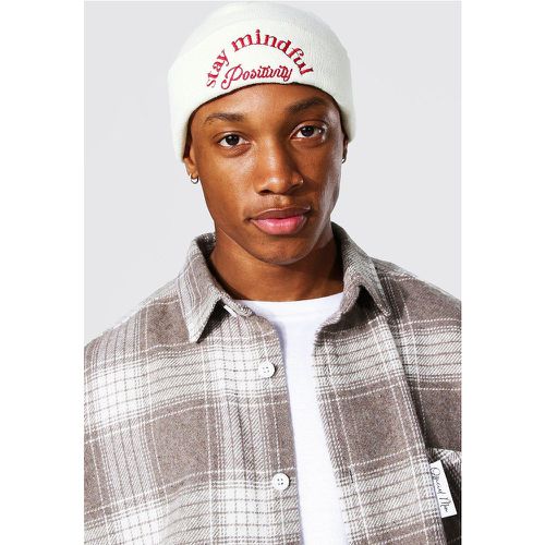 Stay Mindful Docker Beanie - ONE SIZE - Boohooman - Modalova