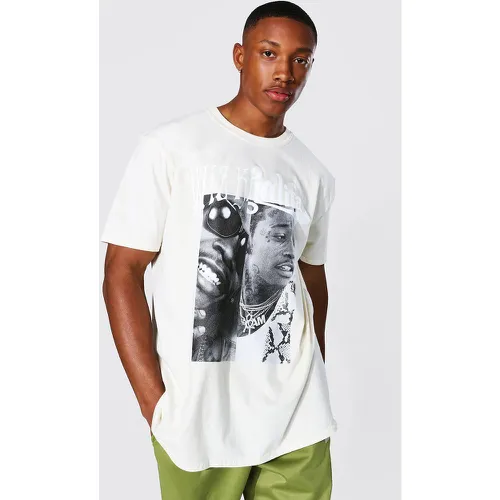 Oversized Spliced Wiz Khalifa License T-shirt - Boohooman - Modalova