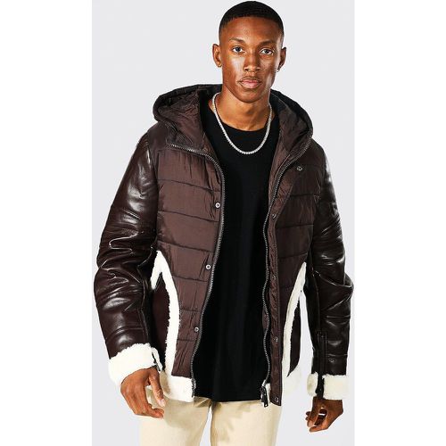 Blouson aviateur style doudoune matelassée - XS - Boohooman - Modalova