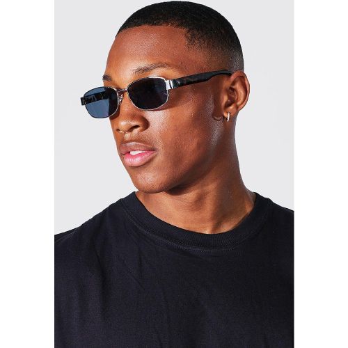 Metal Rectangle Sunglasses - ONE SIZE - Boohooman - Modalova