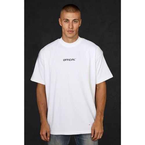 T-shirt oversize épais effet usé - XS - Boohooman - Modalova