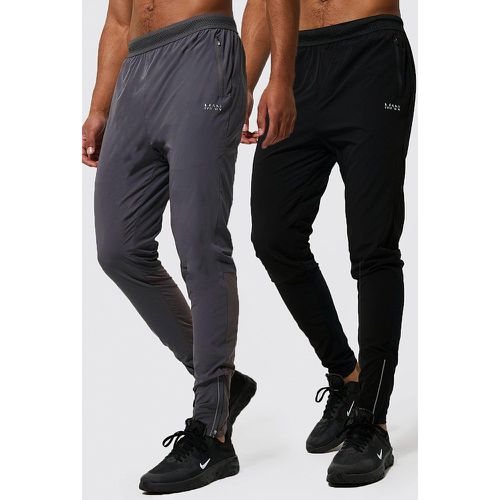 Tall - Lot de 2 joggings de sport - MAN Active - S - Boohooman - Modalova