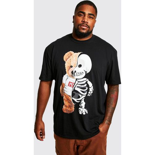Grande taille - T-shirt à imprimé ours en peluche et squelette - - XXXL - Boohooman - Modalova