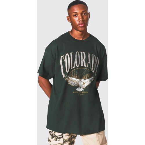 T-shirt oversize universitaire à imprimé Colorado - S - Boohooman - Modalova