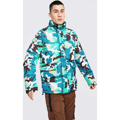 Doudoune effet matelassé à imprimé camouflage - S - Boohooman - Modalova