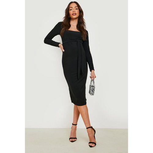 Maternité - Robe Mi Longue À Col Carré Et Manches Longues - 36 - boohoo - Modalova