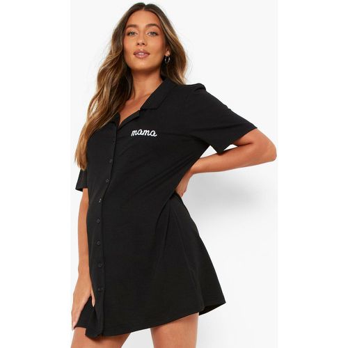 Maternité - Chemise De Nuit Avec Broderie "Mama" - 38 - boohoo - Modalova