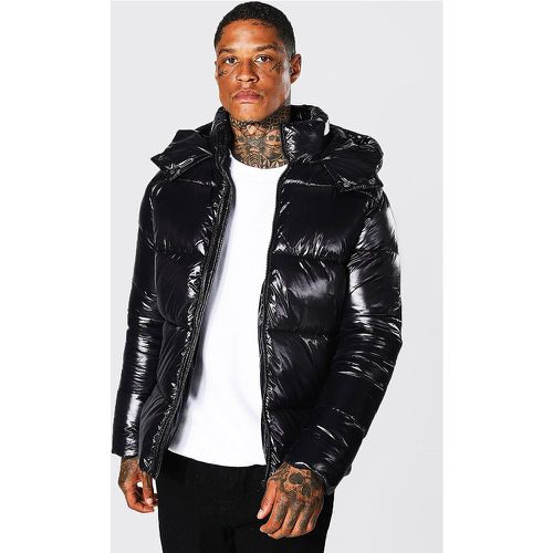 Veste matelassée brillante à empiècements - S - Boohooman - Modalova