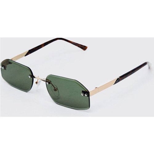 Lunettes de soleil à monture métallique - ONE SIZE - Boohooman - Modalova