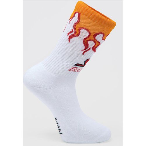 Chaussettes à imprimé moto et flammes - ONE SIZE - Boohooman - Modalova