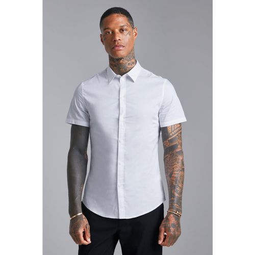 Chemise moulante à manches courtes - XS - Boohooman - Modalova