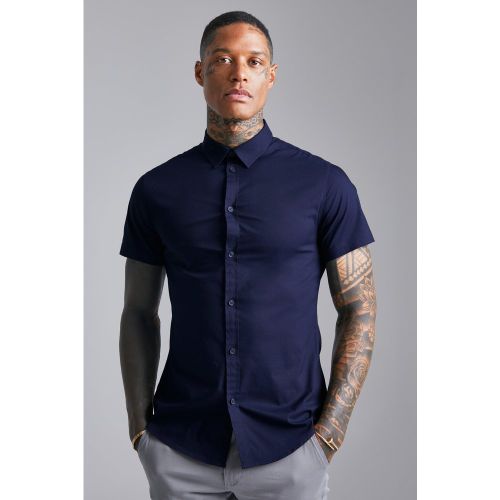 Chemise moulante à manches courtes - XS - Boohooman - Modalova