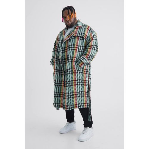 Grande taille - Manteau en laine à carreaux - - XXXL - Boohooman - Modalova