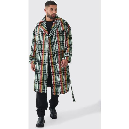 Grande taille - Manteau en laine à carreaux - XXXL - Boohooman - Modalova