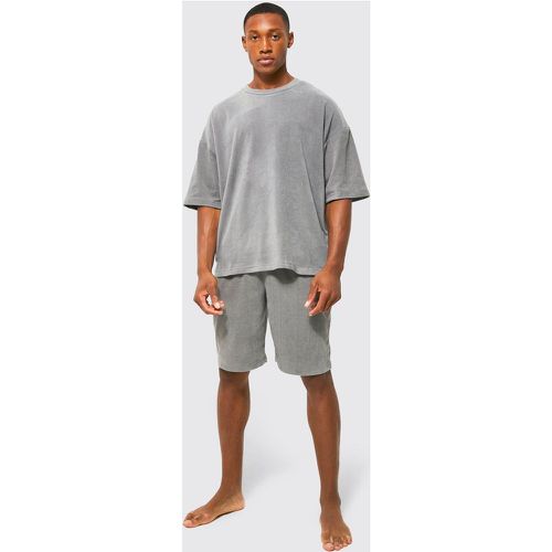 Ensemble confort oversize en maille côtelée douce homme - S - Boohooman - Modalova