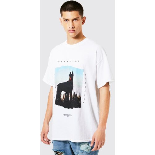 T-shirt oversize à imprimé chien - S - Boohooman - Modalova