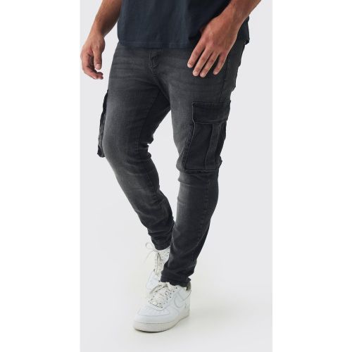 Grande taille - Jean cargo skinny homme - 40 - Boohooman - Modalova