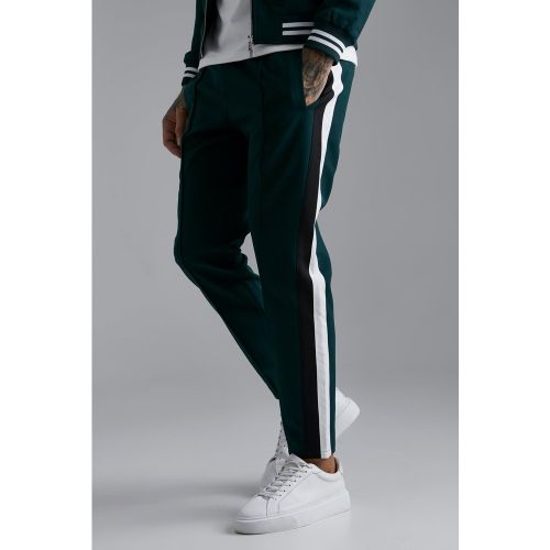 Pantalon slim universitaire à bandes contrastantes - S - Boohooman - Modalova