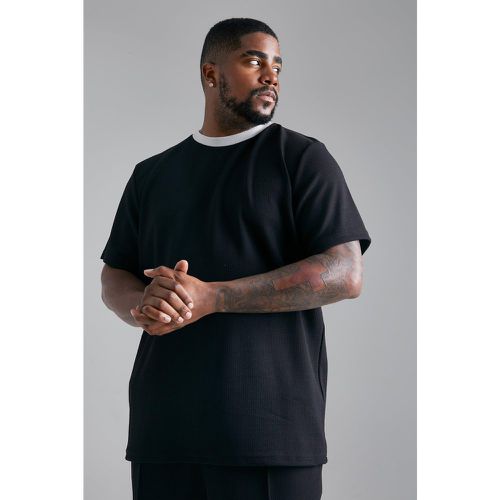 Grande taille - T-shirt cintré en jersey texturé - XXL - Boohooman - Modalova