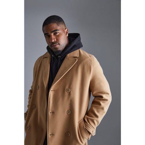 Tall - Manteau effet laine - S - Boohooman - Modalova