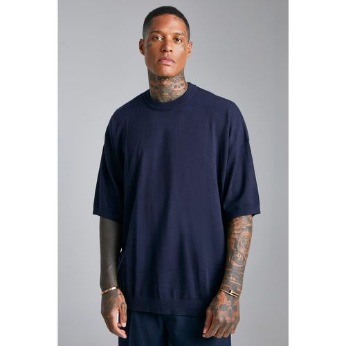 T-shirt oversize basique à col montant - L - Boohooman - Modalova