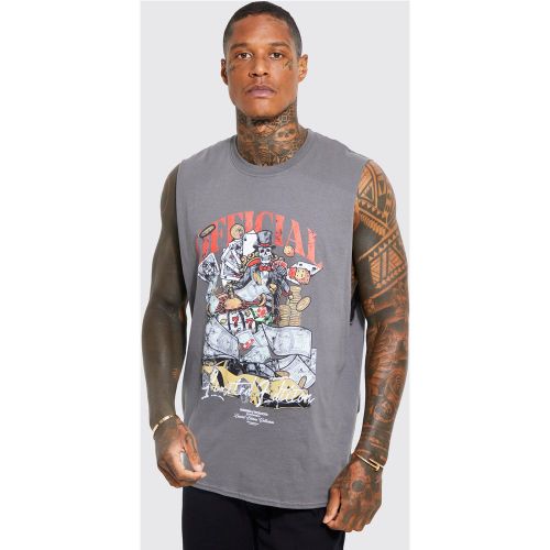 T-shirt sans manches oversize - Official - L - Boohooman - Modalova