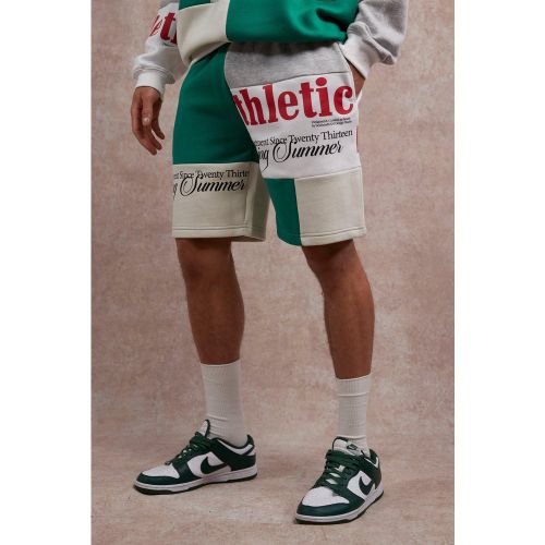 Short ample en jersey à imprimé effet patchwork - L - Boohooman - Modalova